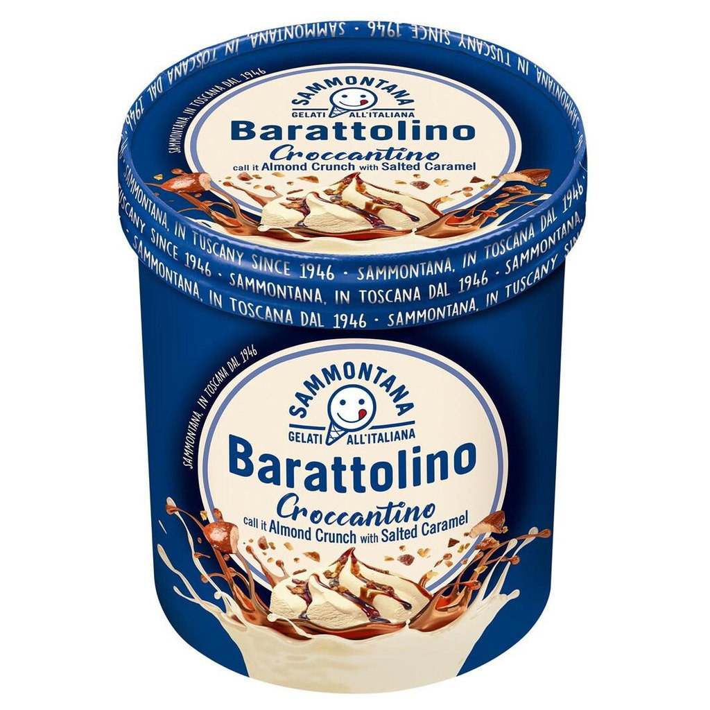 Sammontana Gelato Croccantino Almond & Salted Caramel, Large Tub, 500g