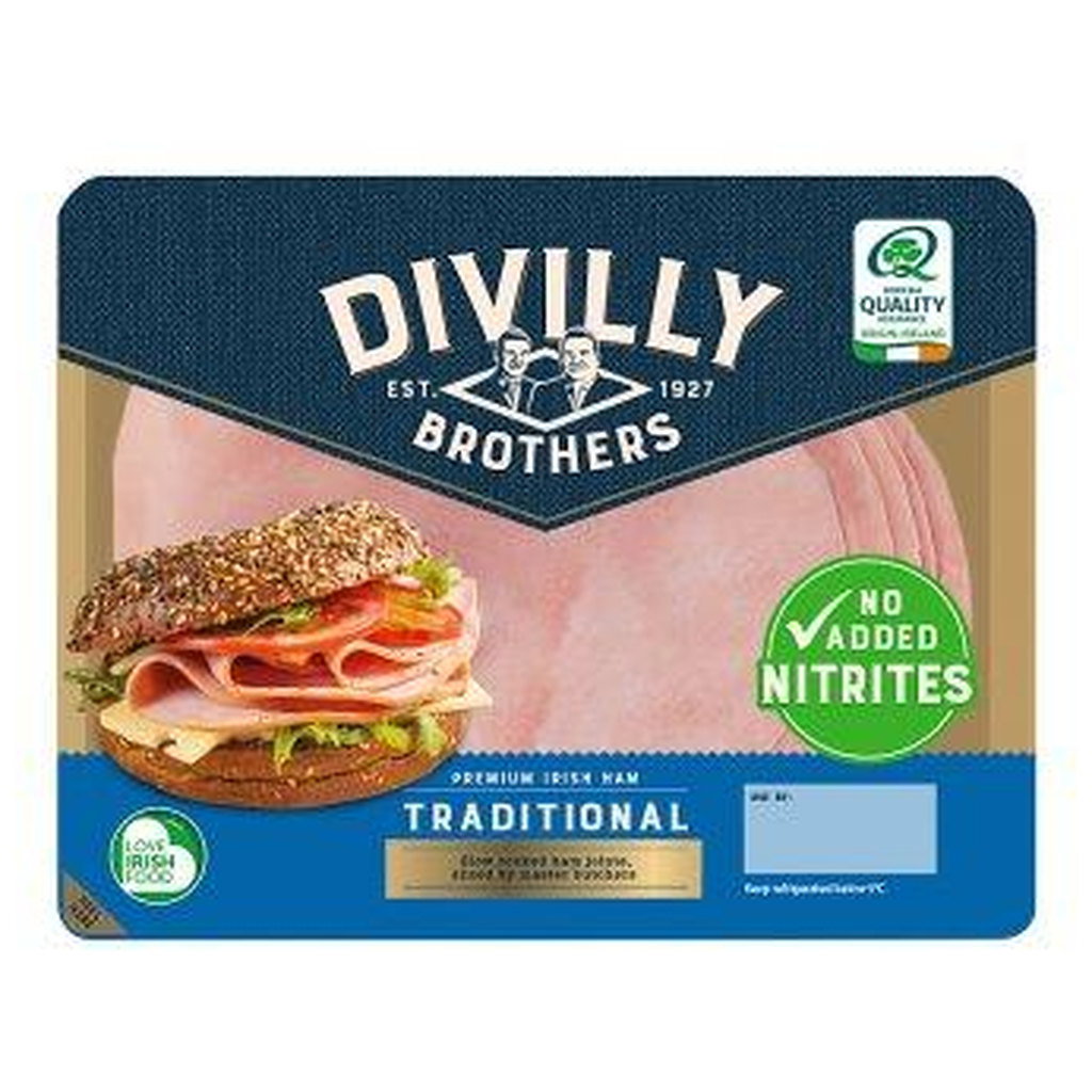 Divilly Brothers No Added Nitrites Traditional Ham, 90g