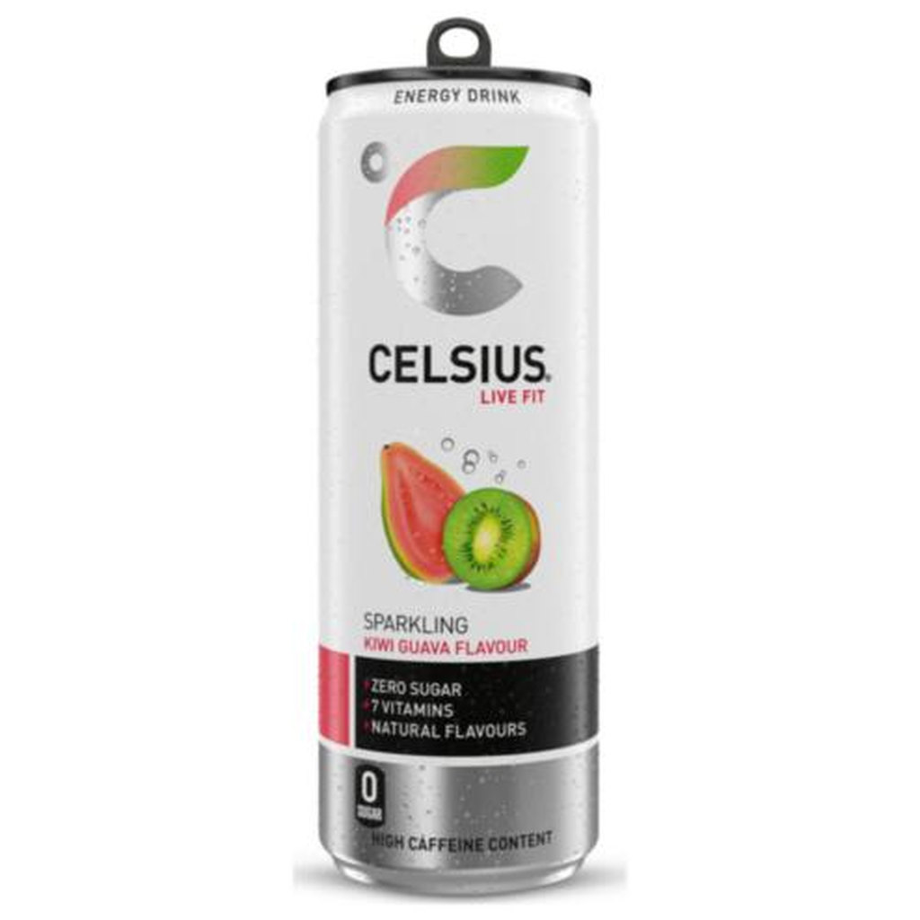 Celsius Energy Drink, Sparkling Kiwi Guava, 355ml