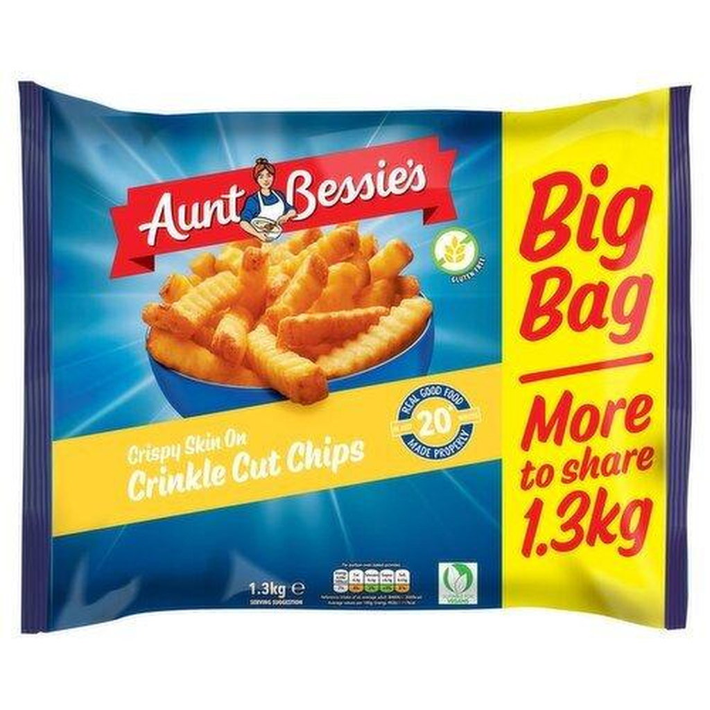 Aunt Bessie's Crispy Skin On Crinkle Cut Chips, 1.3kg