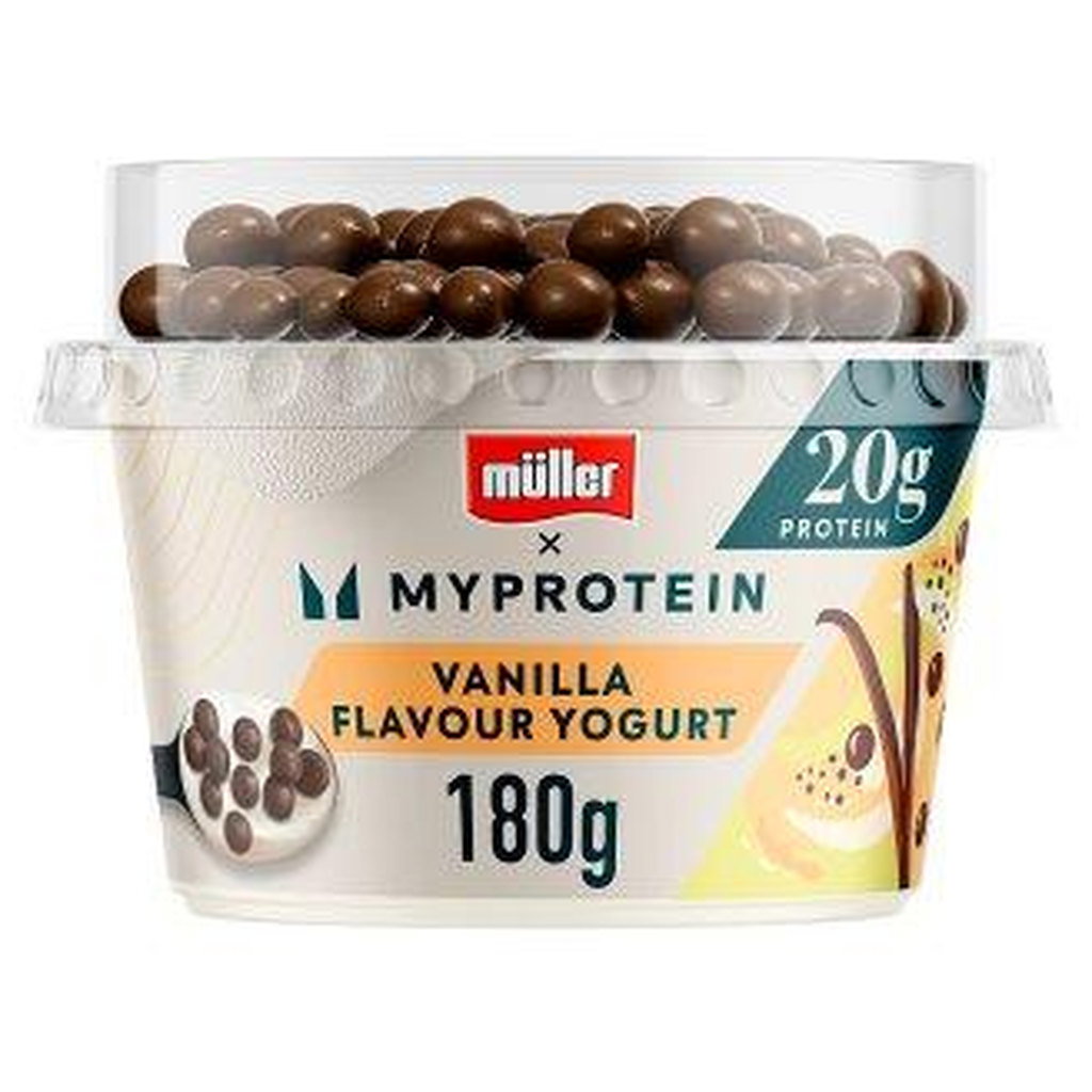 Muller X MyProtein Vanilla Protein Yogurt with Chocolate Balls, 180g