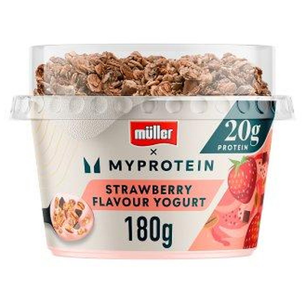 Muller X MyProtein Strawberry Protein Yogurt with Chocolate Granola, 180g