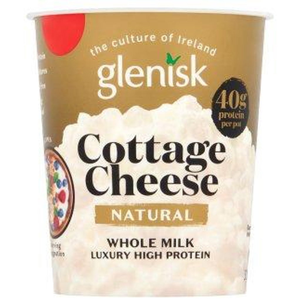 Glenisk Cottage Cheese Natural Whole Milk Luxury High Protein, 320g