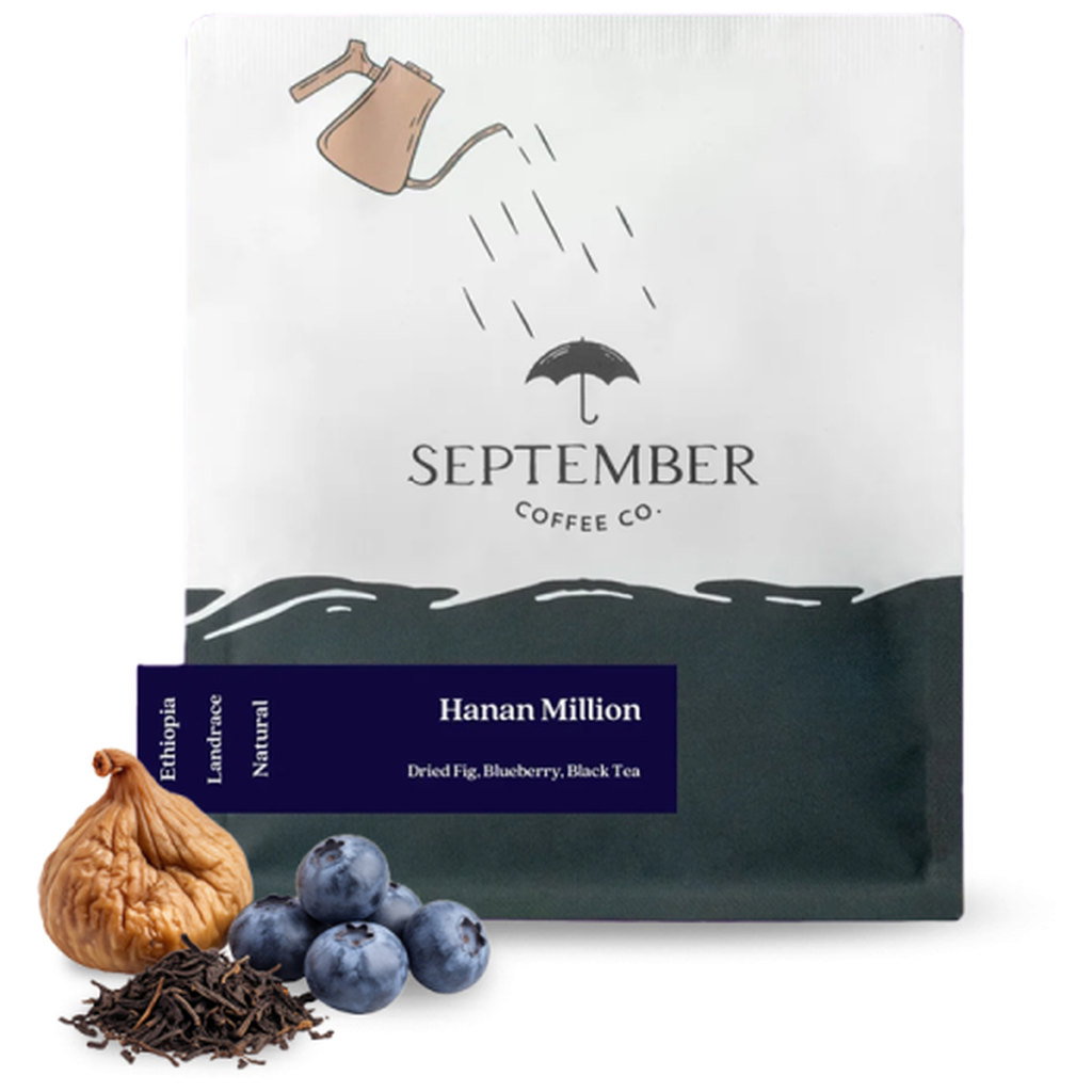 September Coffee Ethiopia HANAN MILLION Natural Wholebean Speciality Coffee, 250g
