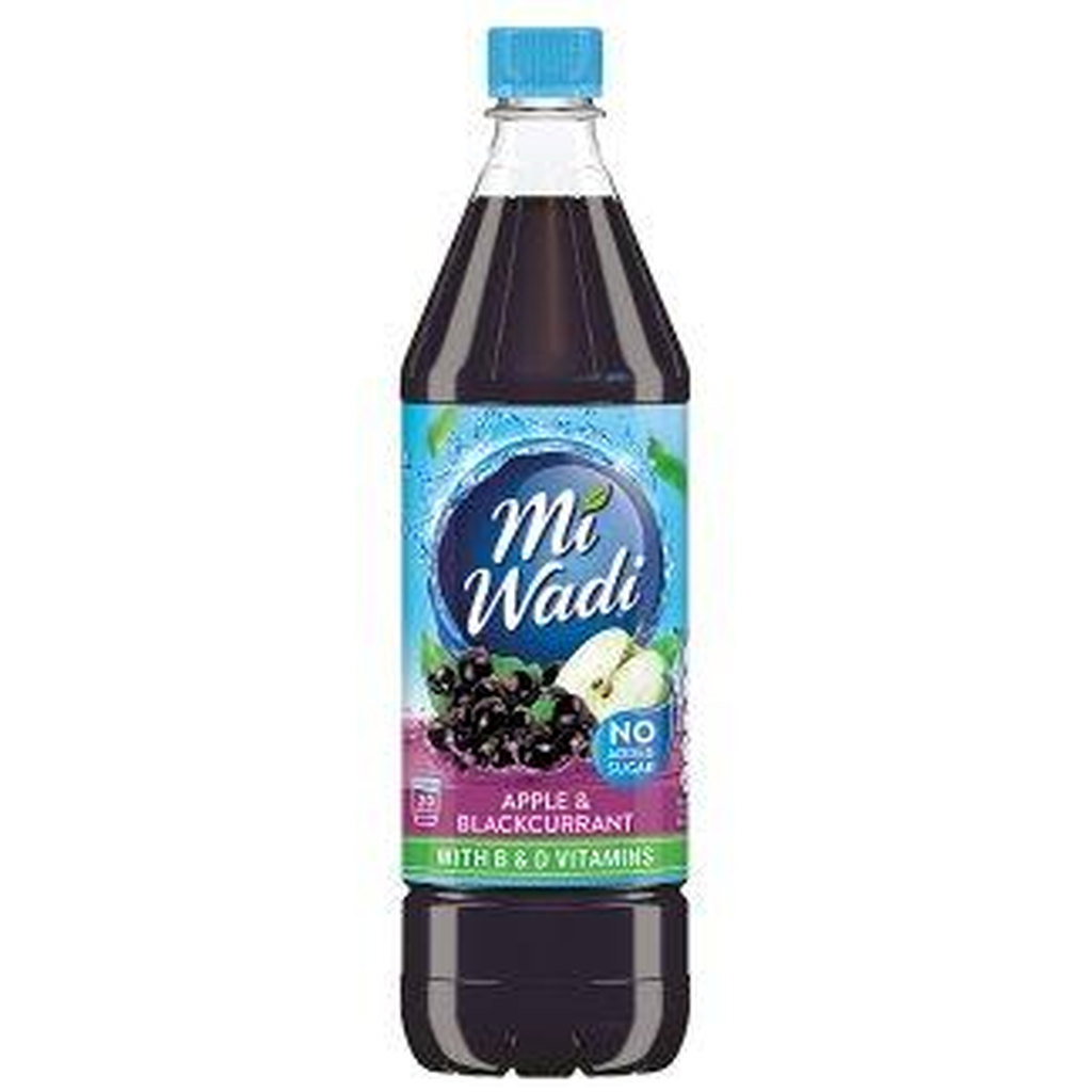Mi Wadi Apple & Blackcurrant No Added Sugar Squash, 1L