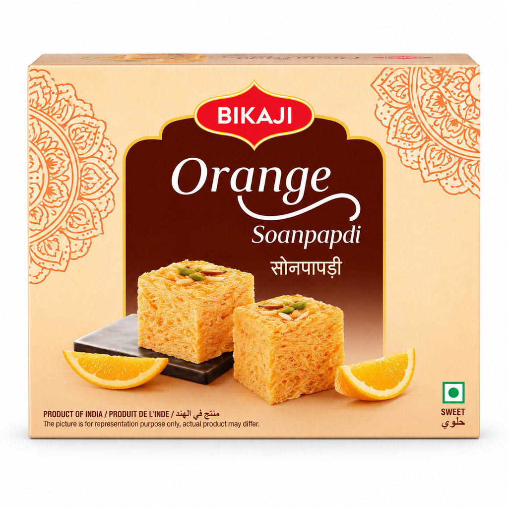 Bikaji Orange Soanpapdi, 200g