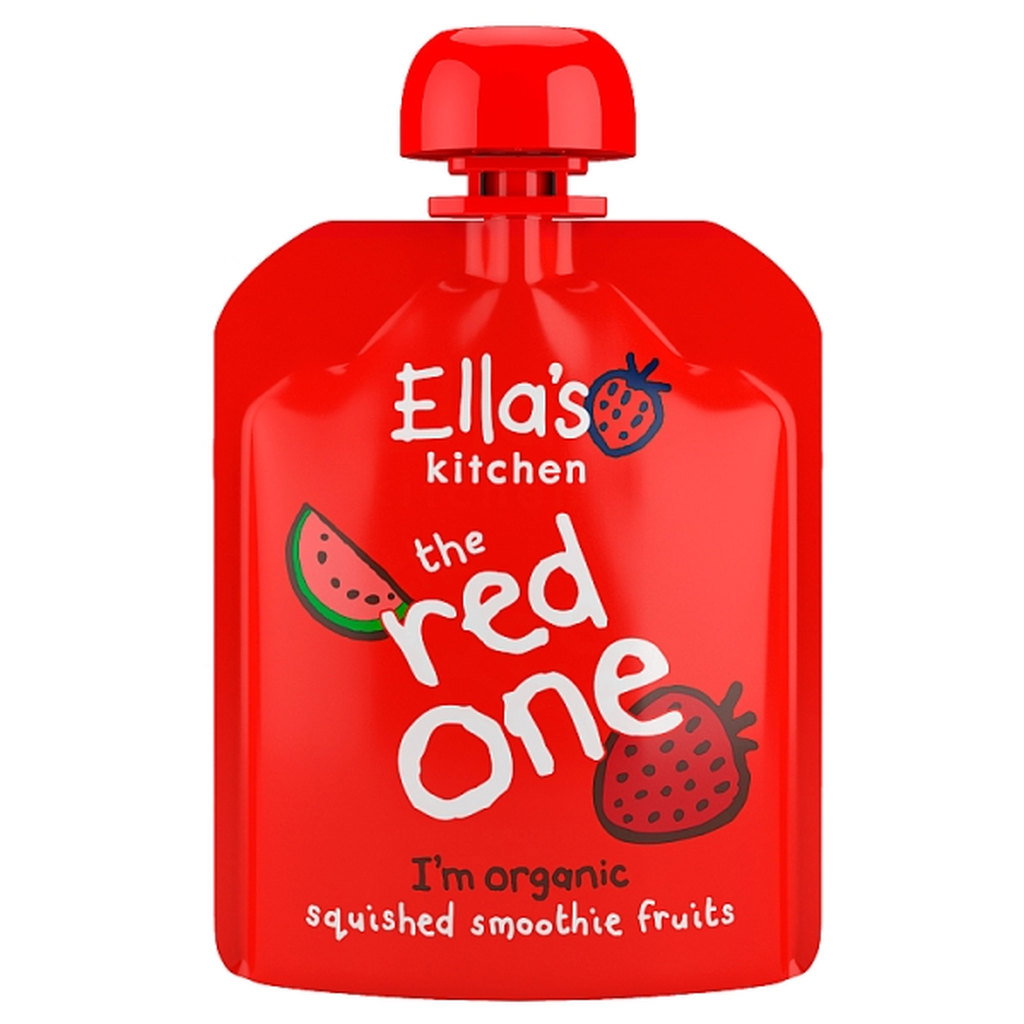 Ella's Kitchen The Red One Squished Smoothie Fruits Organic Baby Food, 90g