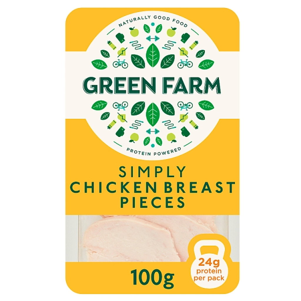 Green Farm Simply Chicken Breast Pieces, 120g