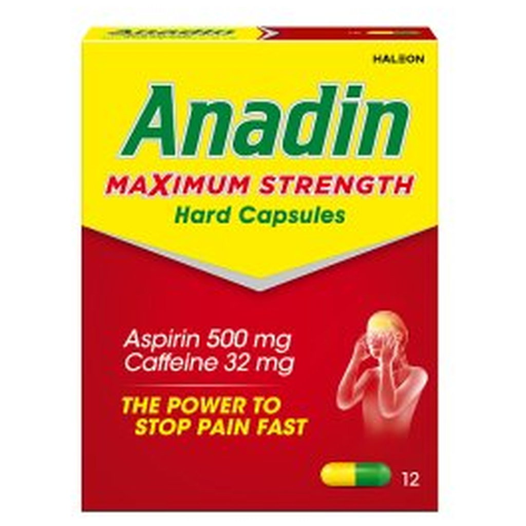 Anadin Maximum Strength Painkiller Tablets, 12pk