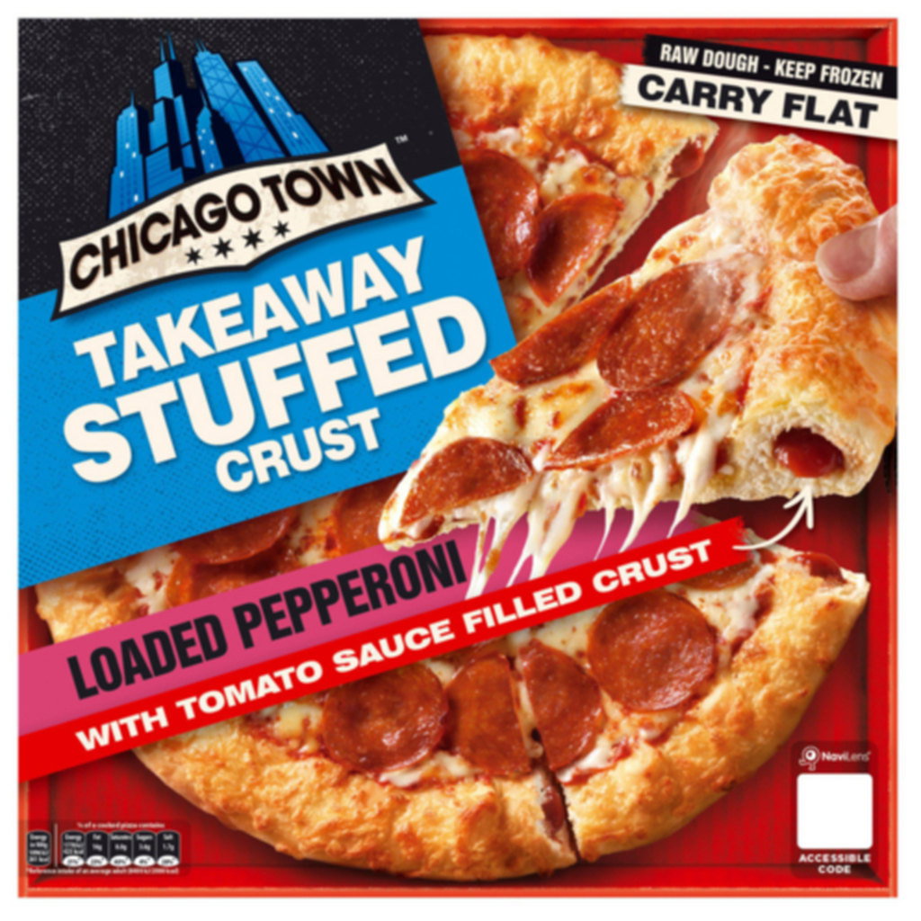 Chicago Town Takeaway Large Loaded Pepperoni Stuffed Crust Pizza 645g, 645g