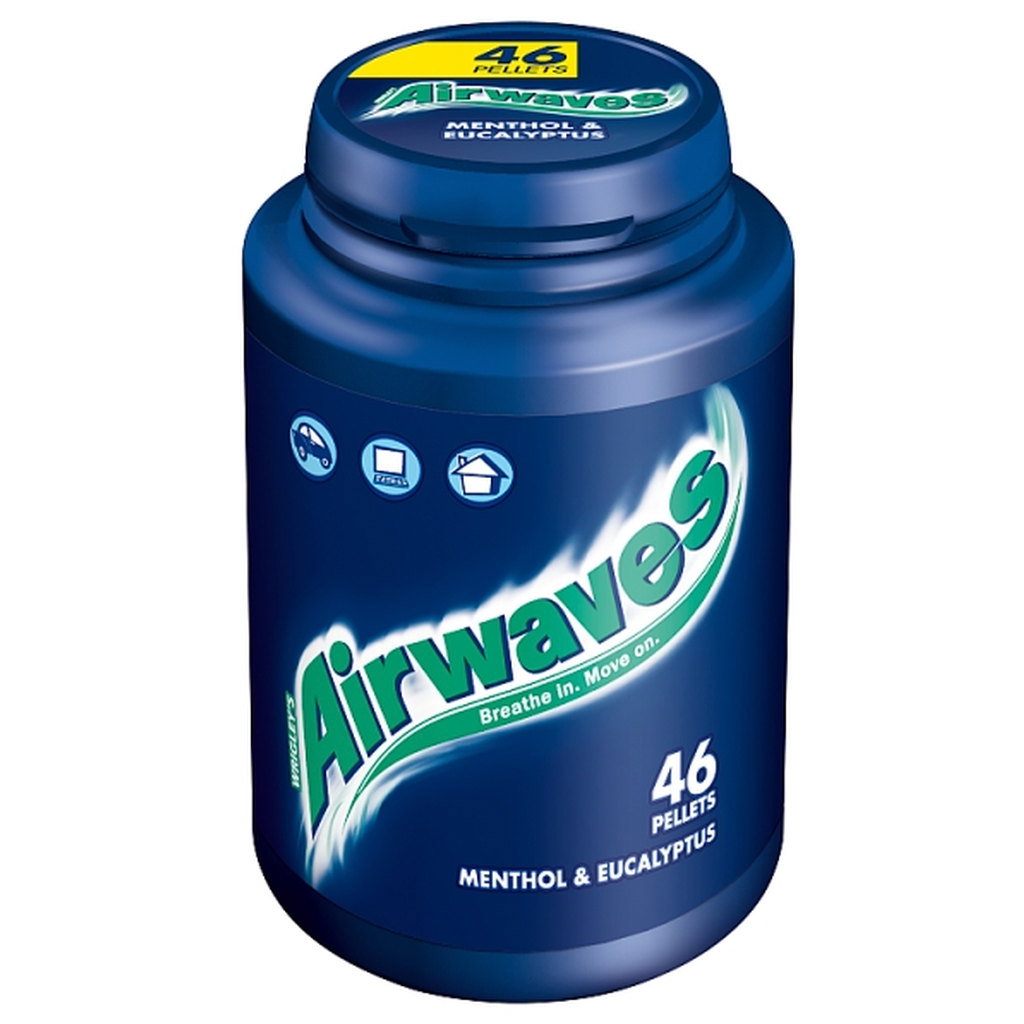 Airwaves Menthol & Eucalyptus Chewing Gum, 46pc