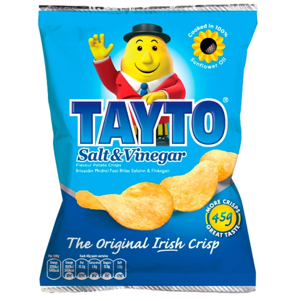 Tayto Salt & Vinegar Crisps, 35g