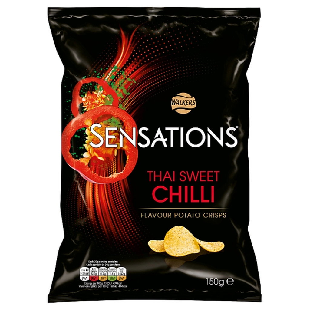 Walkers Sensations Thai Sweet Chilli Crisps, 150g