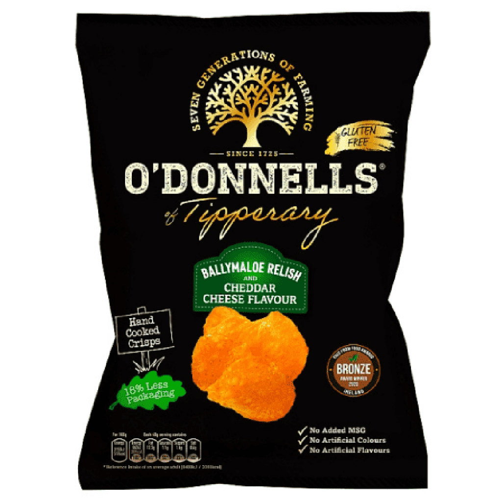 O'Donnells Ballymaloe Relish & Cheese Crisps, 125g