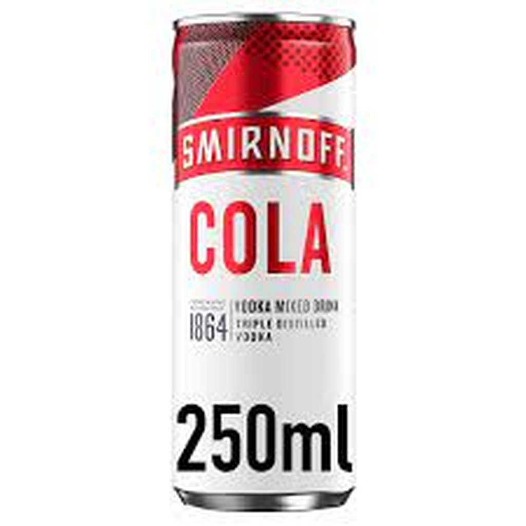 Smirnoff Vodka & Cola, 250ml
