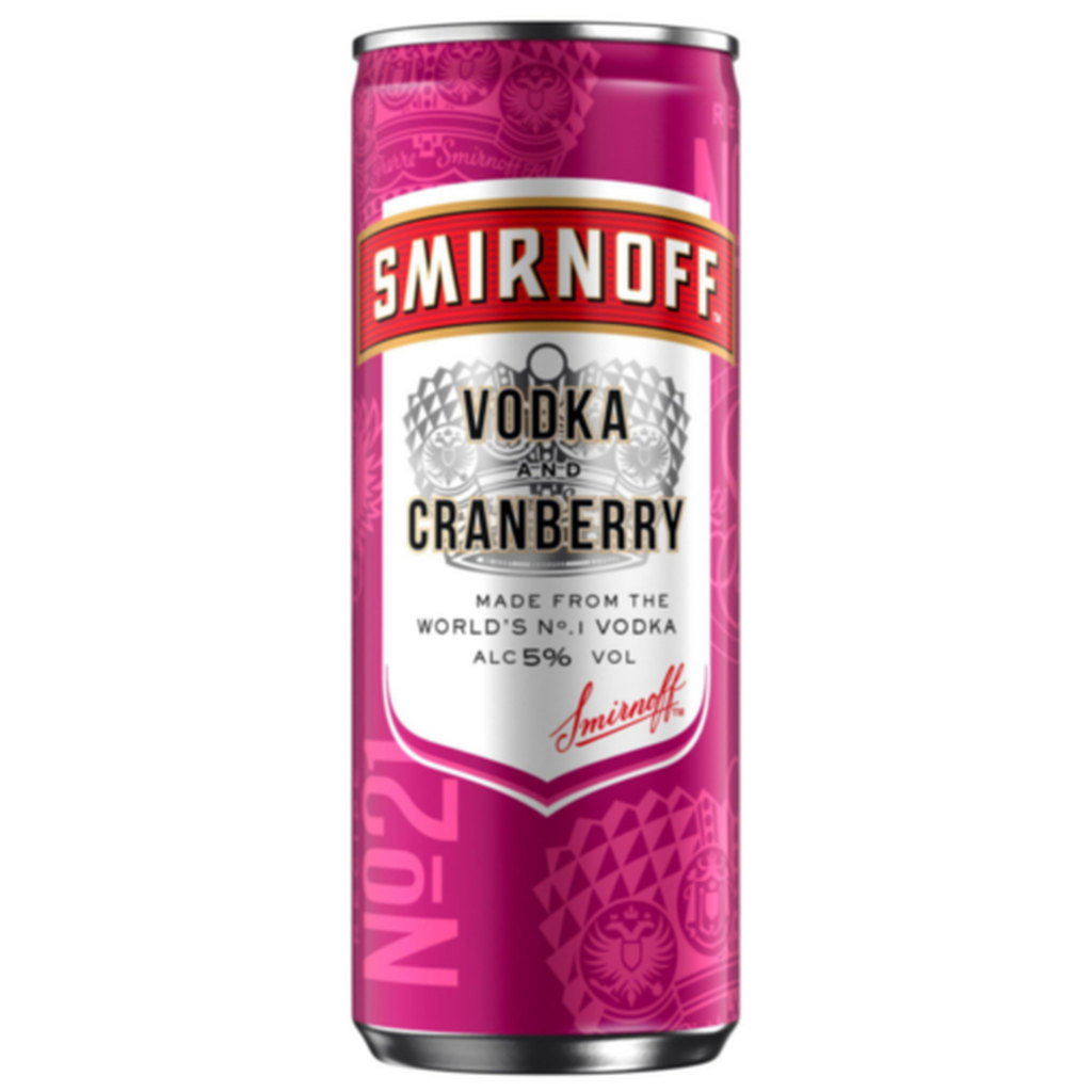 Smirnoff Vodka & Cranberry, 250ml