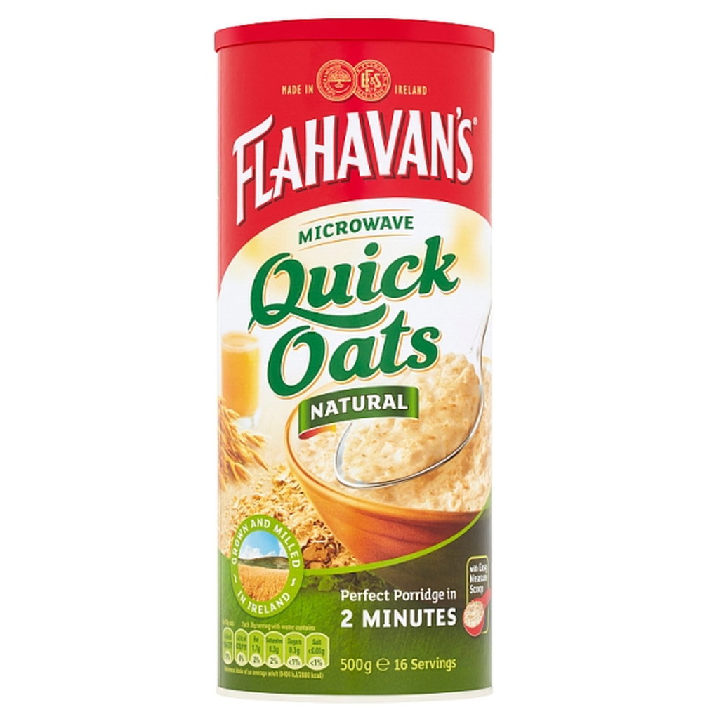 Flahavan's Quick Oats Drum - Natural - Porridge Oats, 500g