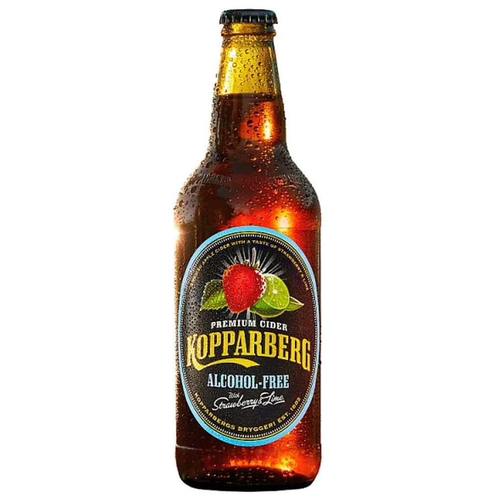 Kopparberg Cider Strawberry & Lime Non Alcoholic, 500ml