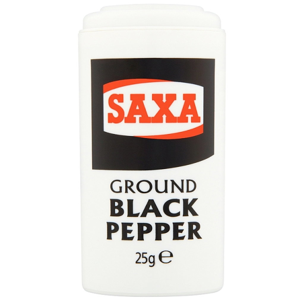Saxa Ground Black Pepper, 25g