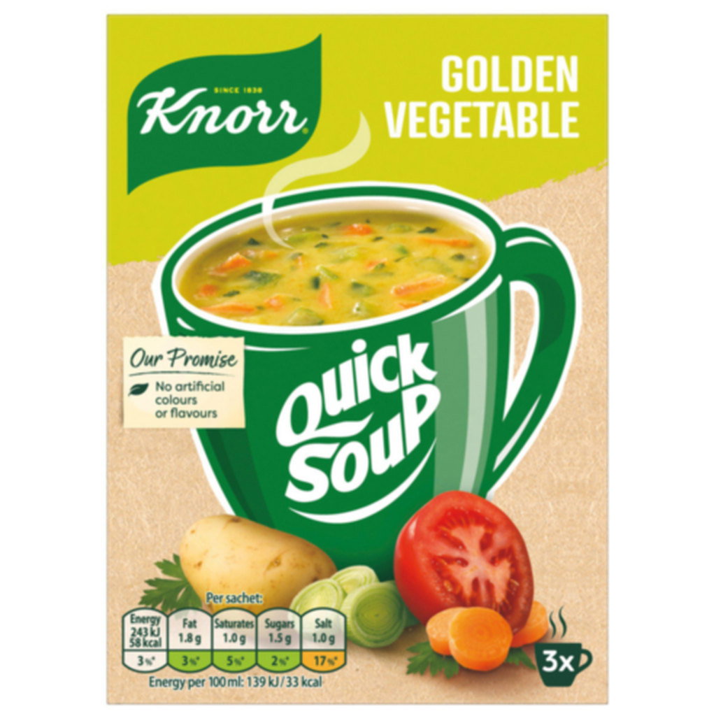 Knorr Quick Soup Golden Vegetable, 3 x 16g