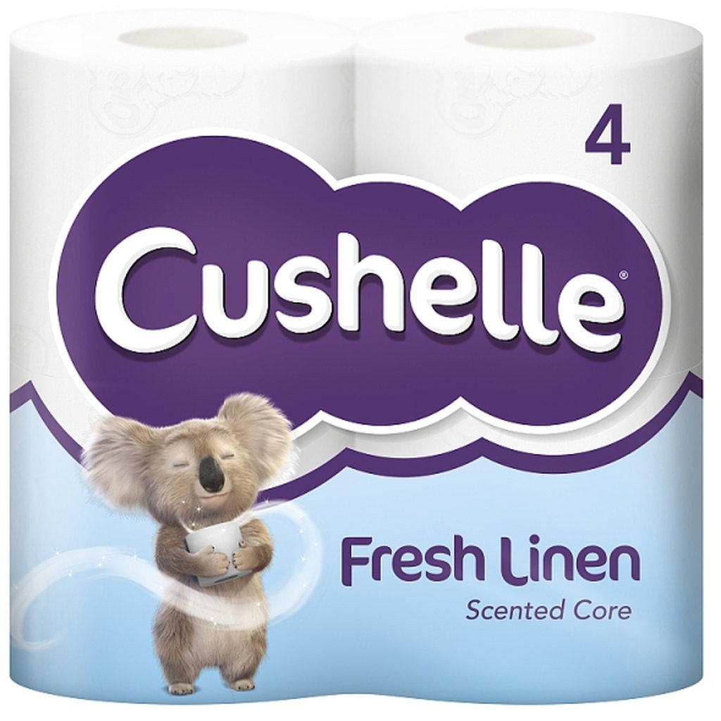 Cushelle Original Toilet Roll Toilet Tissue, 4pk