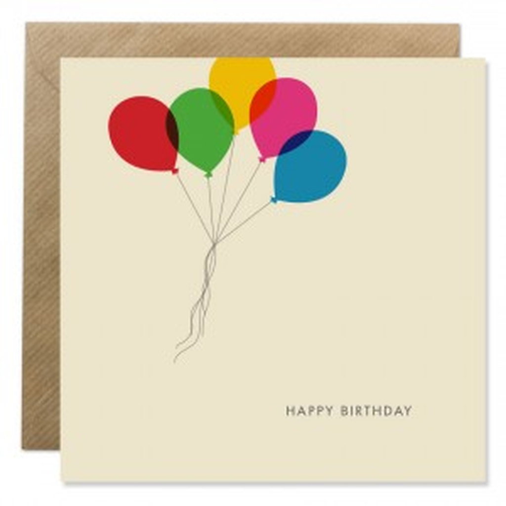 Bold Bunny Happy Birthday Balloons Card