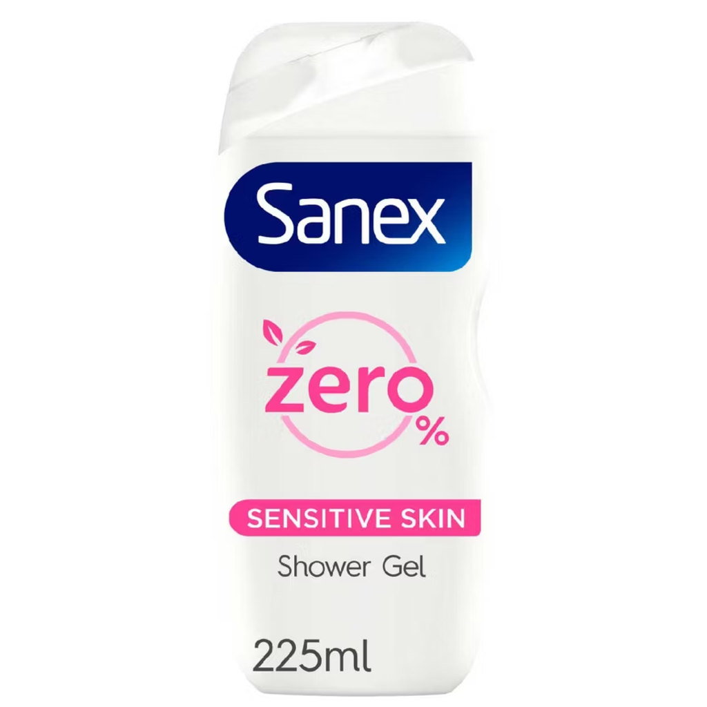 Sanex Zero % Sensitive Skin Shower Gel, 225ml