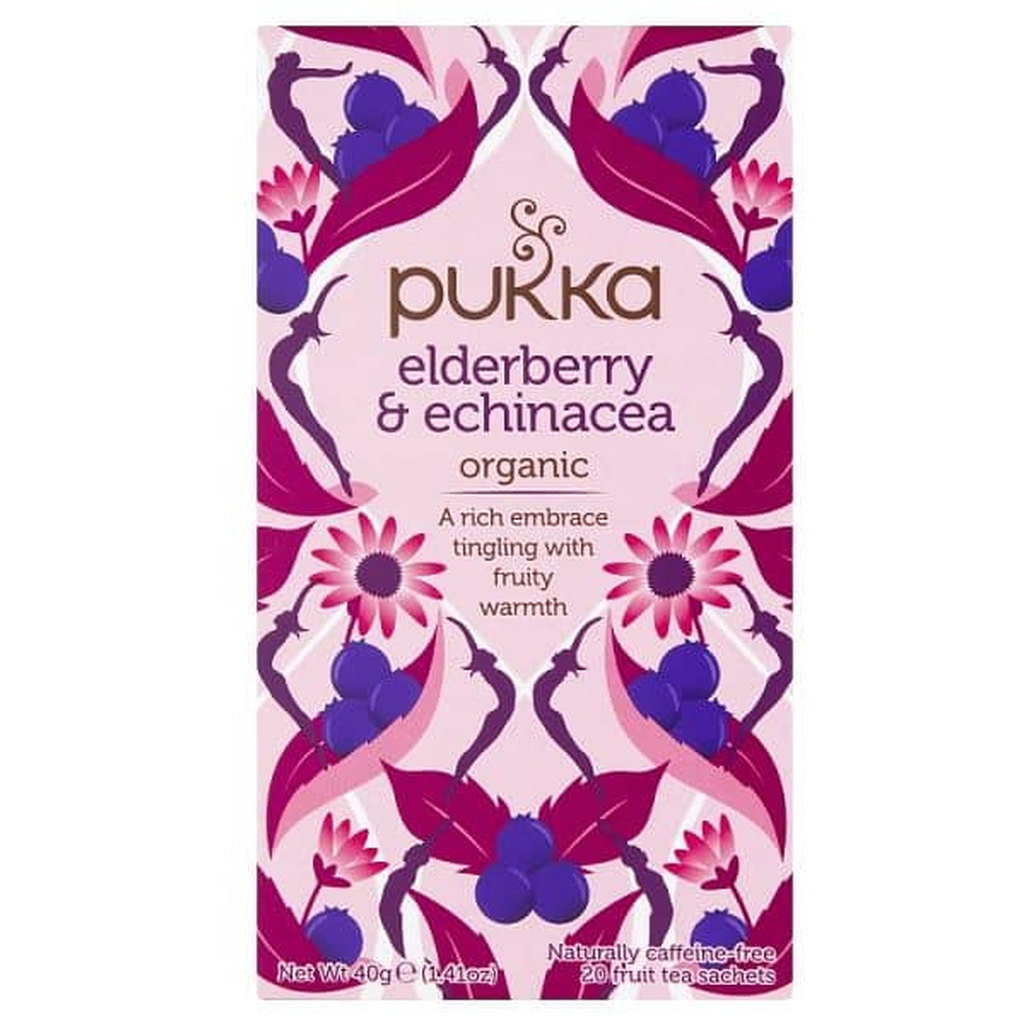 Pukka Organic Elderberry, Echinacea & Elderflower Tea, 20pk