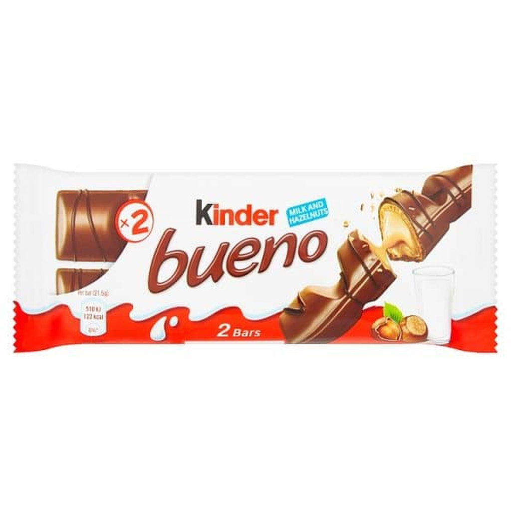 Kinder Bueno Milk Chocolate & Hazelnuts Bar, 43g
