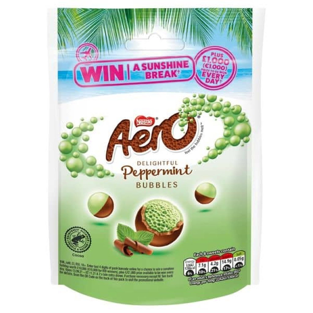 Aero Bubbles Peppermint Chocolate Sharing Bag, 92g