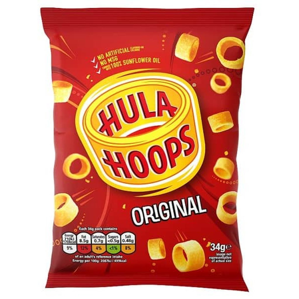 Hula Hoops Original Crisps, 34g