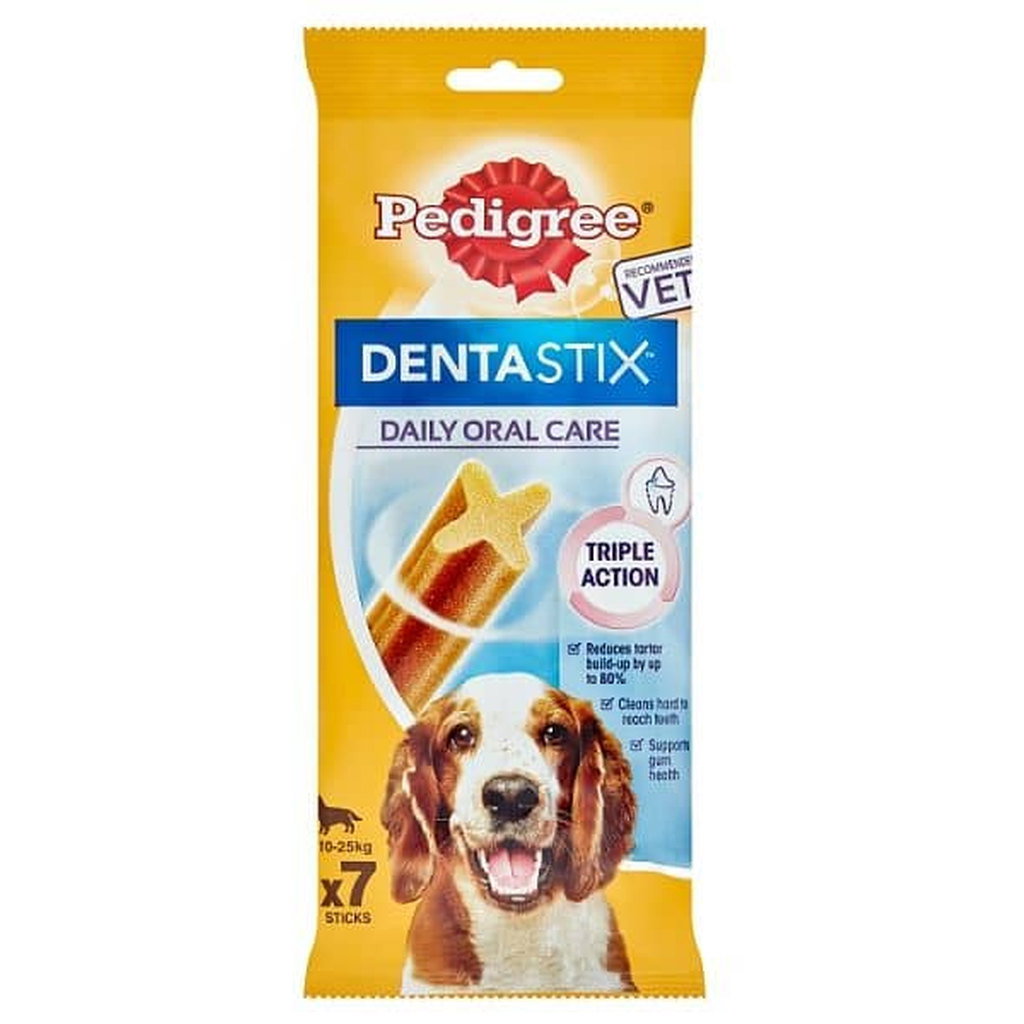 Pedigree Dentastix Daily Adult 10-25kg Dog Treats, 5 Sticks (128G)