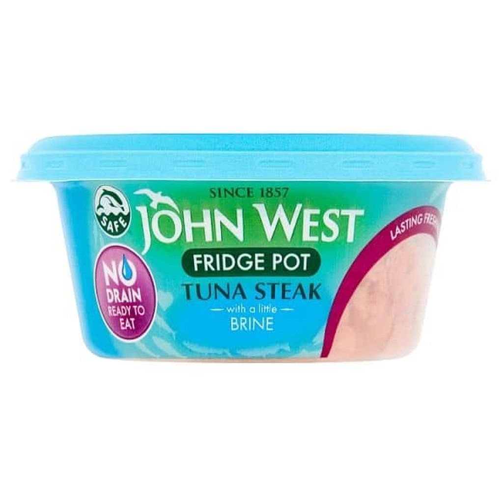 John West No Drain Fridge Pot Tuna Steak In Brine, 110g