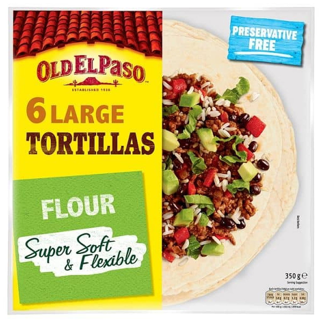 Old El Paso Large Flour Tortillas, 6pk
