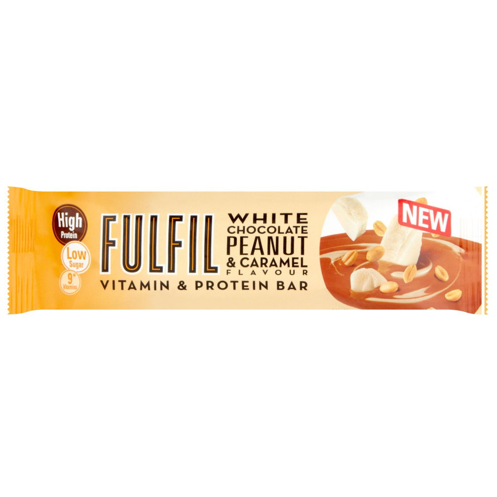 Fulfil White Chocolate Peanut & Caramel Protein Bar, 55g