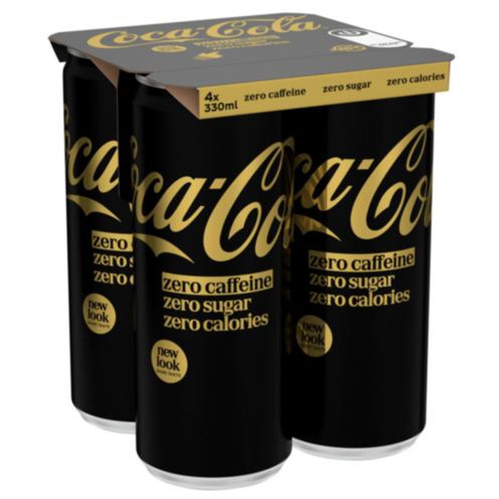 Coca-Cola Coke Zero Sugar Zero Caffeine, 4 x 330ml