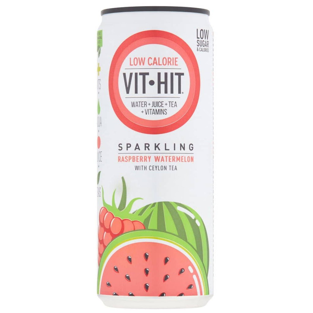Vit Hit Sparkling Raspberry & Watermelon with Ceylon Tea Can
