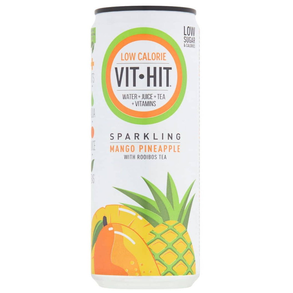 Vit Hit Sparkling Mango Pineapple With Rooibos Tea Can