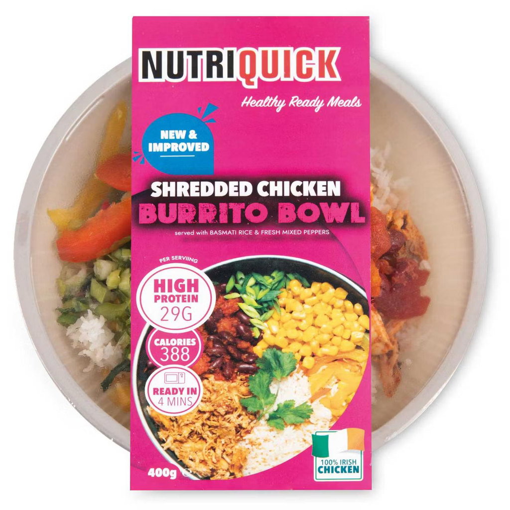 Nutriquick Shredded Chicken Burrito Bowl, Ready Meal, 400g