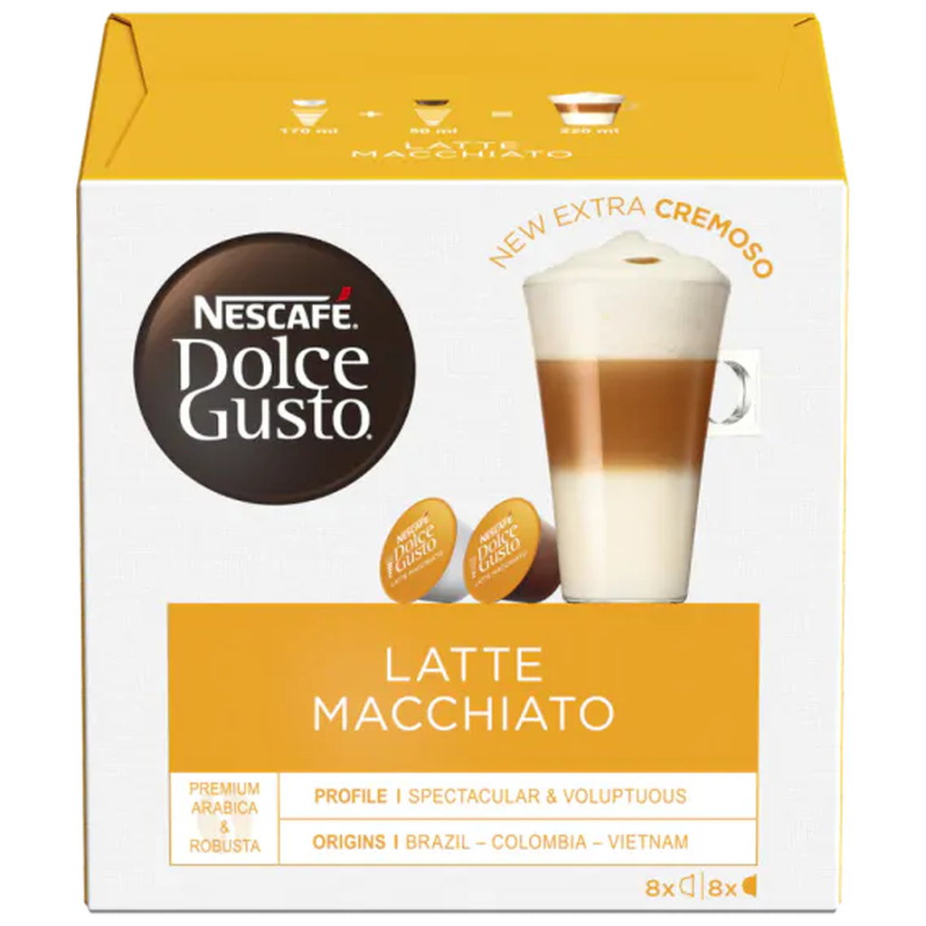 Nescafe Dolce Gusto Latte Macchiato Coffee Pods, 16pk