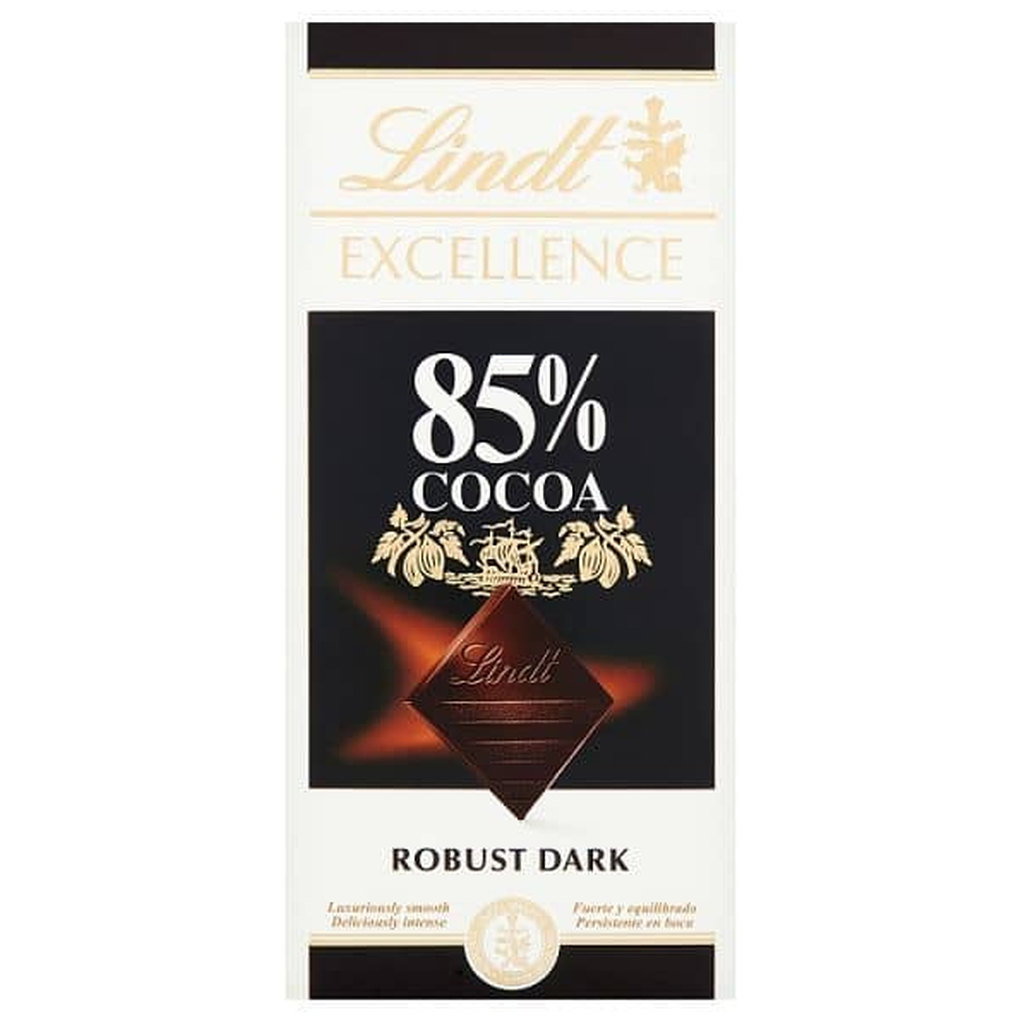 Lindt Excellence 85% Cocoa Chocolate Bar, 100g