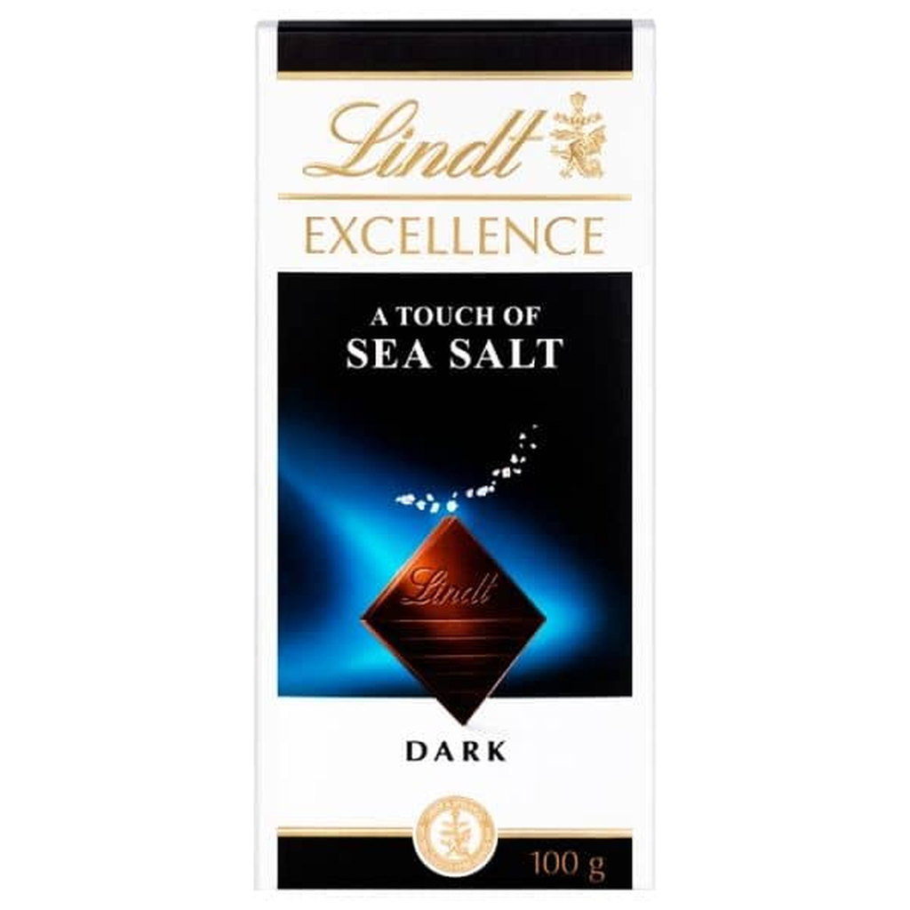 Lindt Excellence Dark Sea Salt Chocolate Bar, 100g