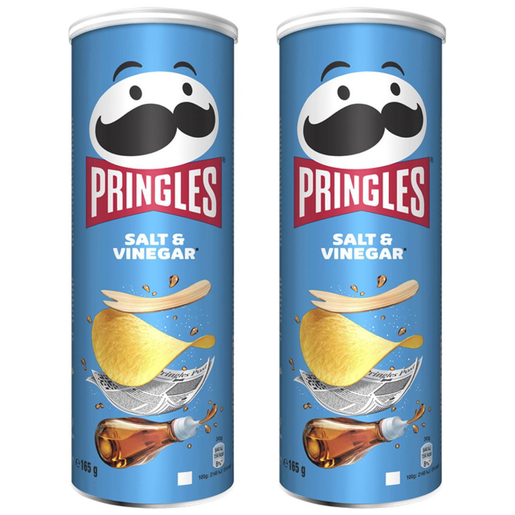 Pringles Salt & Vinegar Crisps, 2 x 165g
