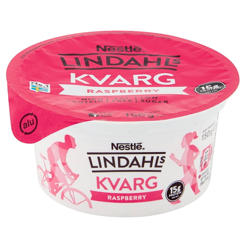 Lindahls Kvarg Raspberry Yoghurt, 150g