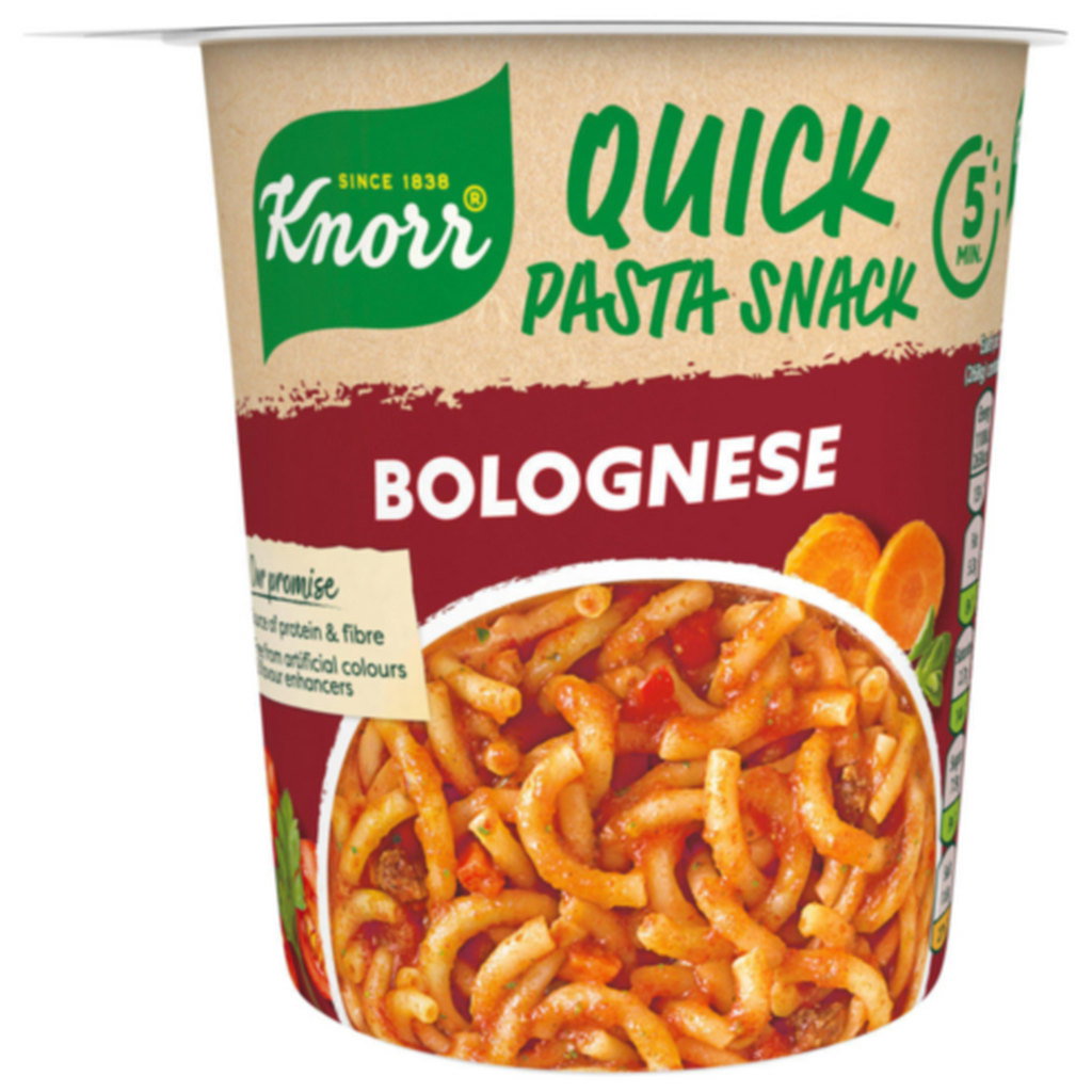 Knorr Quick Pasta Bolognese Ready Meal Cup, 60g