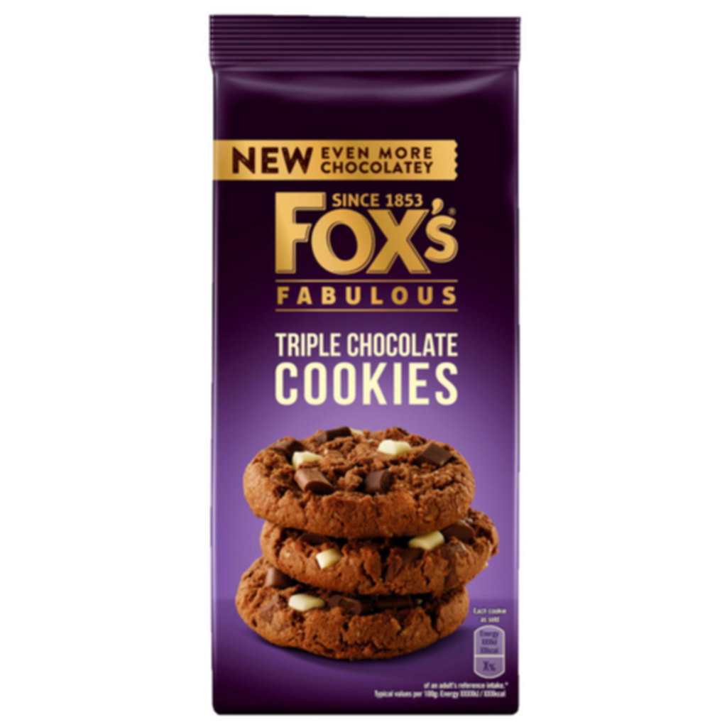 Fox's Fabulous Triple Chocolate Cookies, 180g
