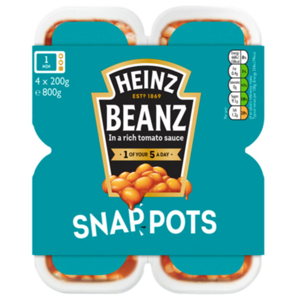 Heinz Baked Beans Snap Pots, 4pk