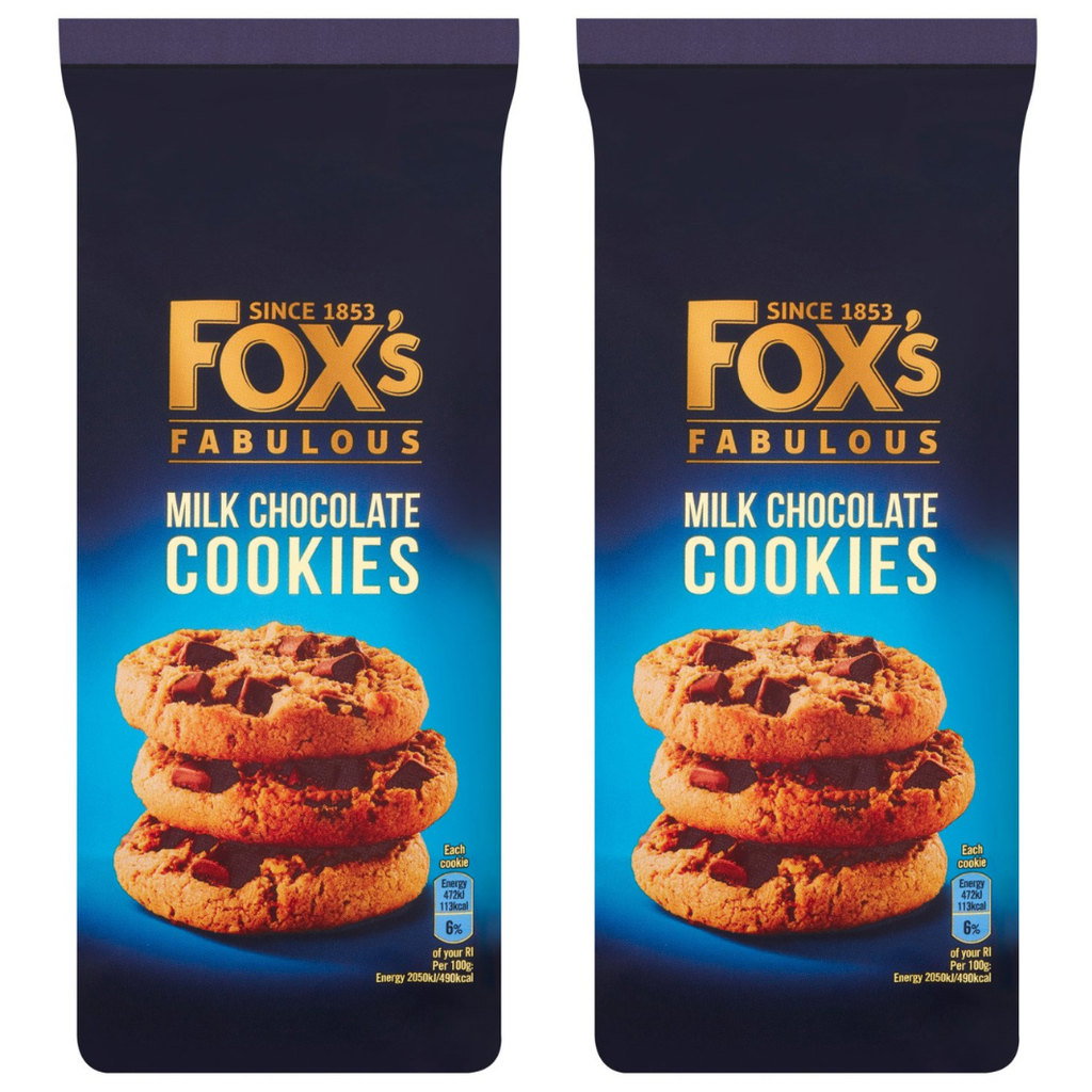 Fox's Fabulous Milk Chocolate Cookies, 2 x 180g