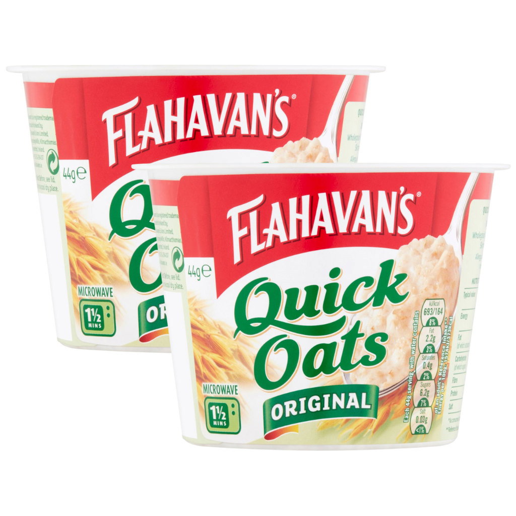 Flahavan's Quick Oats Pot - Original Porridge Oats, 2 x 44g