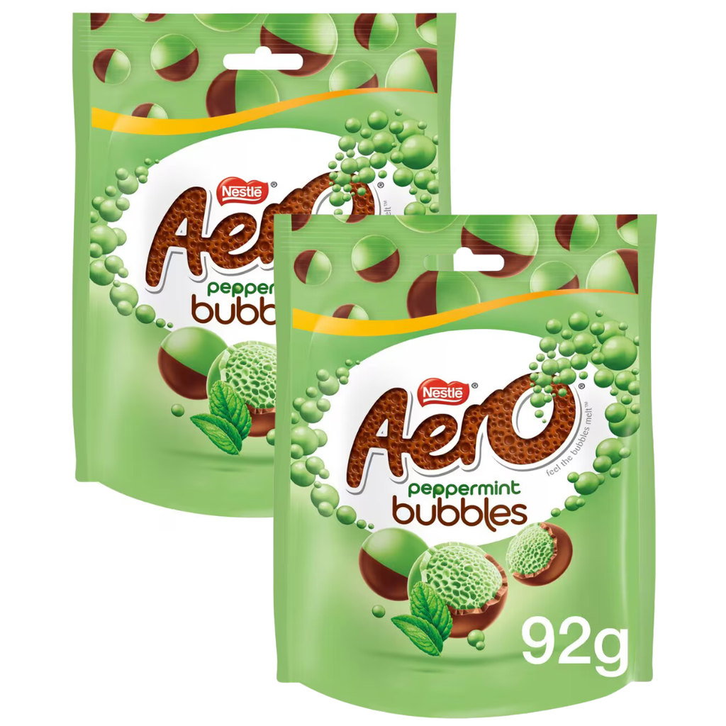 Aero Bubbles Peppermint Chocolate Sharing Bag, 2 x 92g